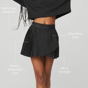 Alo Yoga Aces Tennis Skirt Black, Size M
